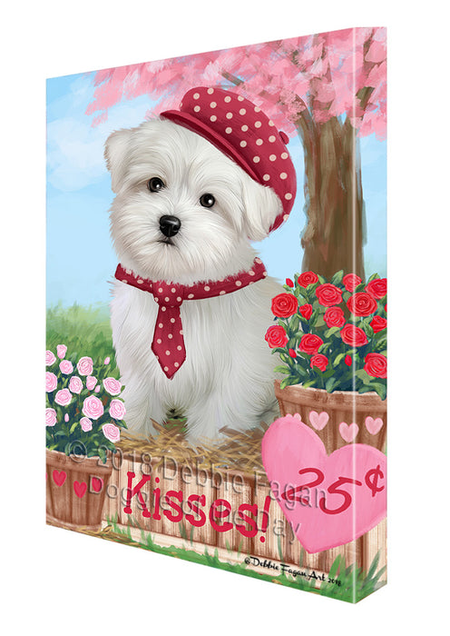 Rosie 25 Cent Kisses Maltese Dog Canvas Print Wall Art Décor CVS125936