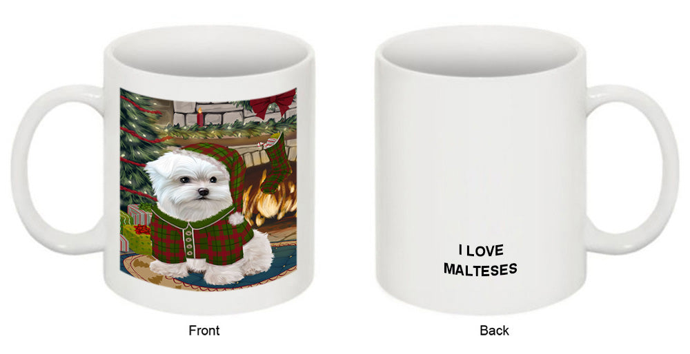 The Stocking was Hung Maltese Dog Coffee Mug MUG50759