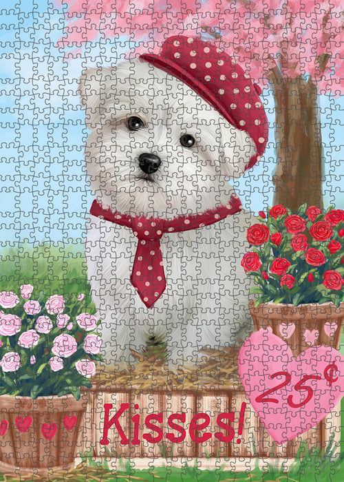 Rosie 25 Cent Kisses Maltese Dog Puzzle with Photo Tin PUZL92076