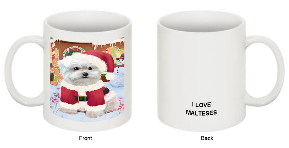 Christmas Gingerbread House Candyfest Maltese Dog Coffee Mug MUG51850