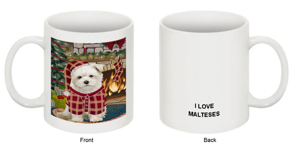 The Stocking was Hung Maltese Dog Coffee Mug MUG50760