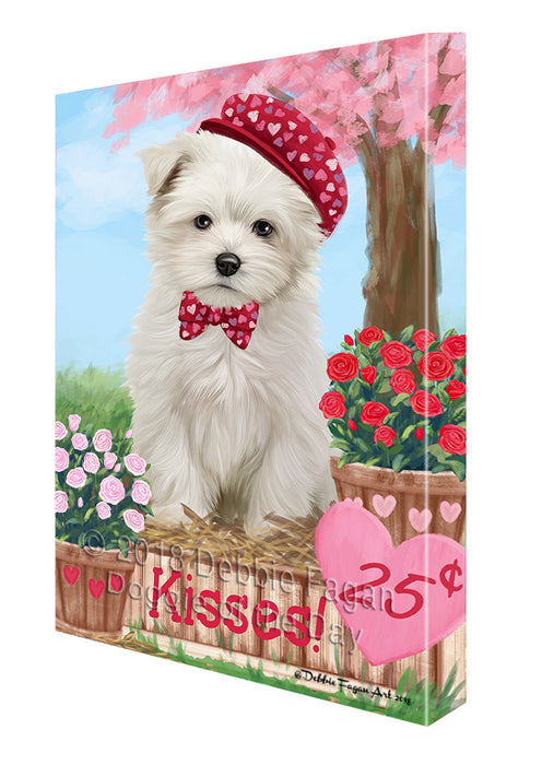 Rosie 25 Cent Kisses Maltese Dog Canvas Print Wall Art Décor CVS125945