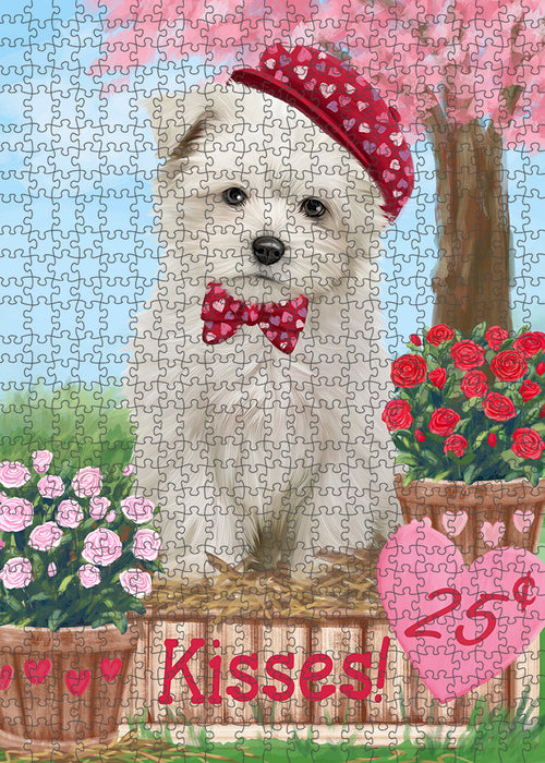 Rosie 25 Cent Kisses Maltese Dog Puzzle with Photo Tin PUZL92080