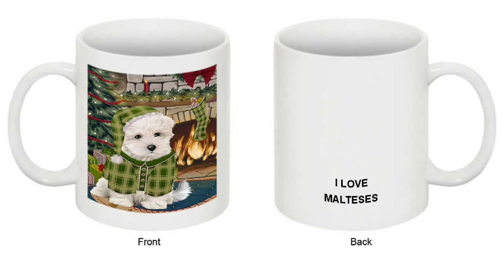 The Stocking was Hung Maltese Dog Coffee Mug MUG50761