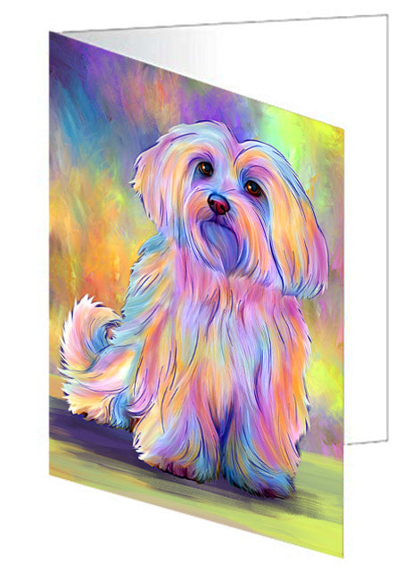 Paradise Wave Maltese Dog Handmade Artwork Assorted Pets Greeting Cards and Note Cards with Envelopes for All Occasions and Holiday Seasons GCD74672