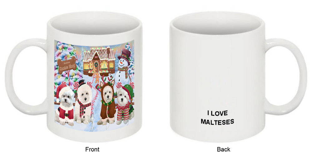 Holiday Gingerbread Cookie Shop Malteses Dog Coffee Mug MUG51901