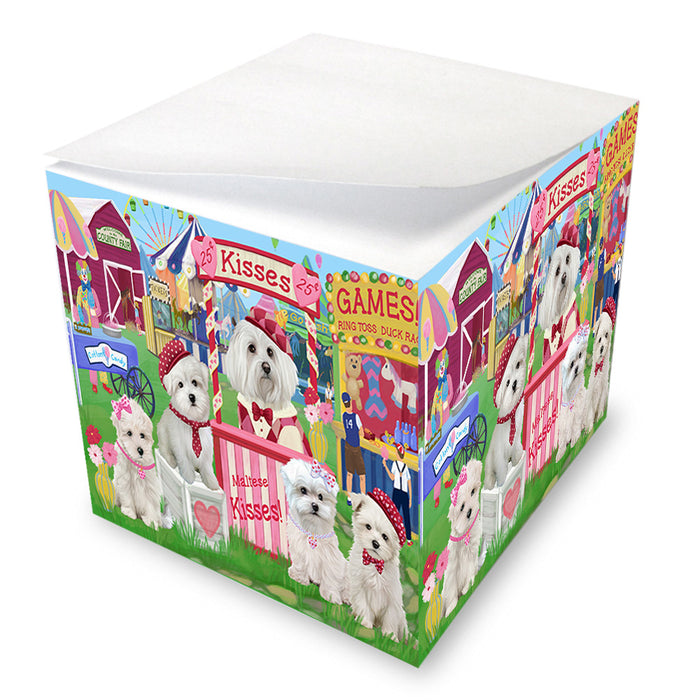 Carnival Kissing Booth Malteses Dog Note Cube NOC53979