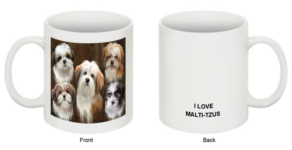 Rustic 5 Malti Tzu Dog Coffee Mug MUG49538