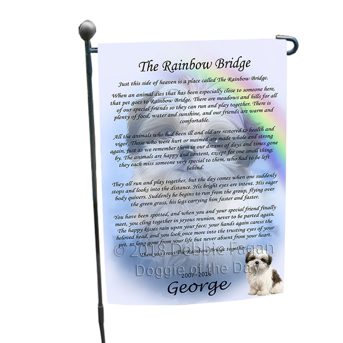 Rainbow Bridge Malti Tzu Dog Garden Flag GFLG56214