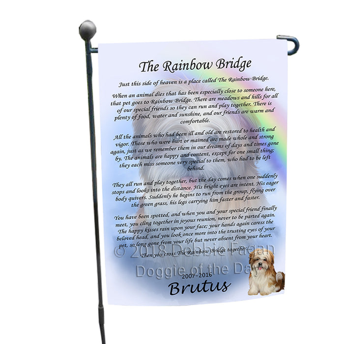 Rainbow Bridge Malti Tzu Dog Garden Flag GFLG56215