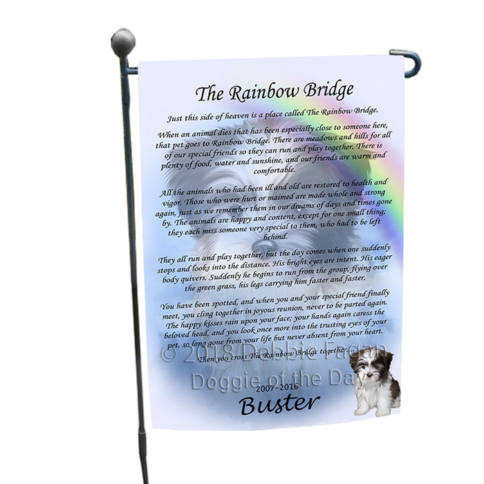 Rainbow Bridge Malti Tzu Dog Garden Flag GFLG56217