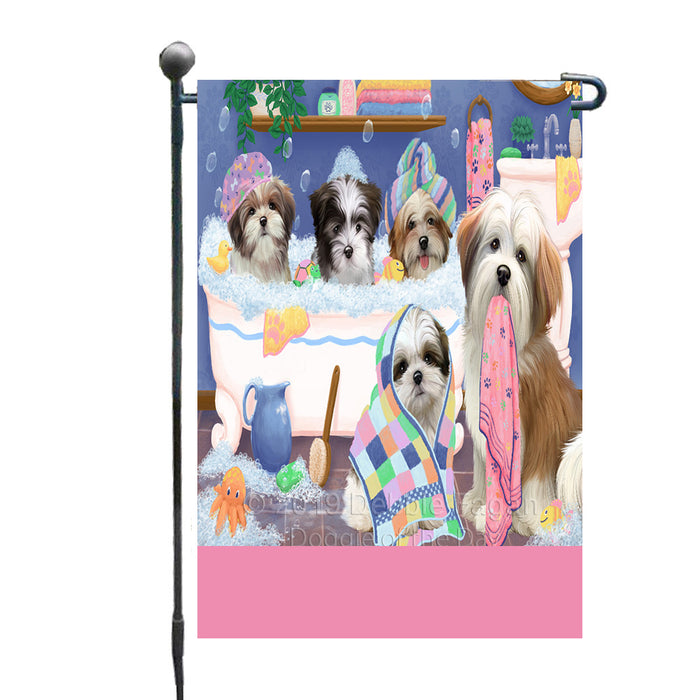 Personalized Rub A Dub Dogs In A Tub Malti Tzu Dogs Custom Garden Flag GFLG64890