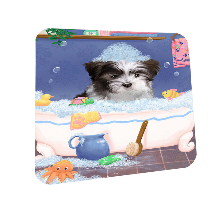 Rub A Dub Dog In A Tub Malti Tzu Dog Coasters Set of 4 CST57357