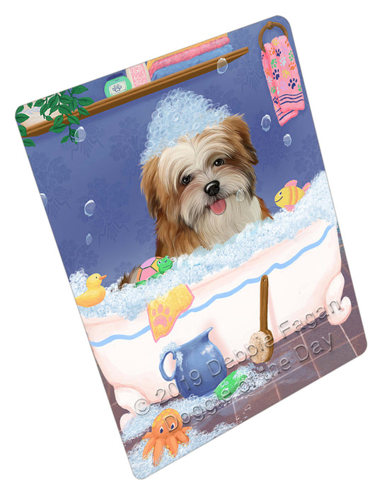Rub A Dub Dog In A Tub Malti Tzu Dog Cutting Board - For Kitchen - Scratch & Stain Resistant - Designed To Stay In Place - Easy To Clean By Hand - Perfect for Chopping Meats, Vegetables, CA81768