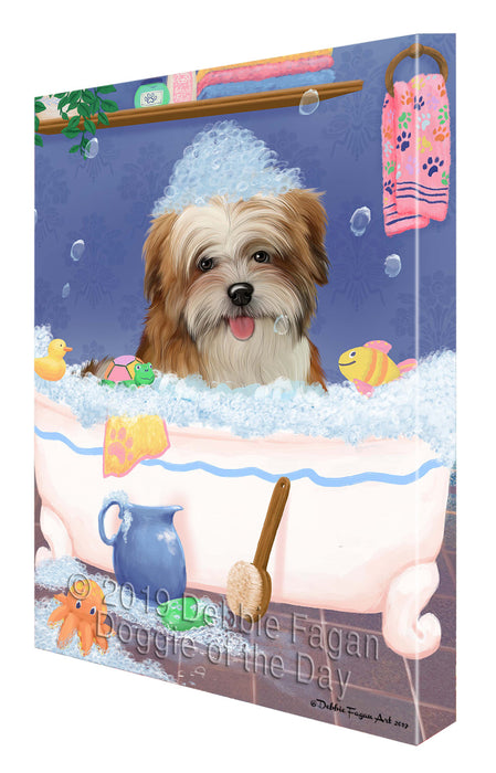 Rub A Dub Dog In A Tub Malti Tzu Dog Canvas Print Wall Art Décor CVS143117