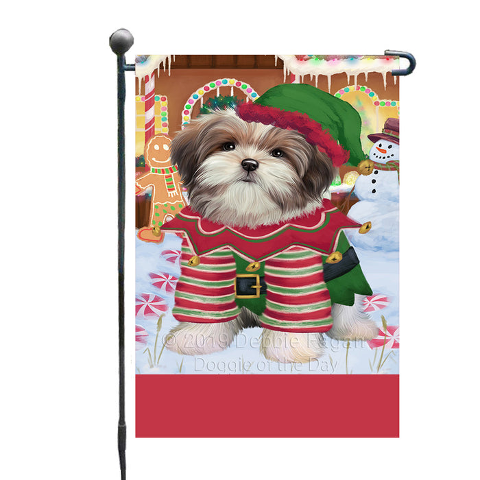 Personalized Gingerbread Candyfest Malti Tzu Dog Custom Garden Flag GFLG64098