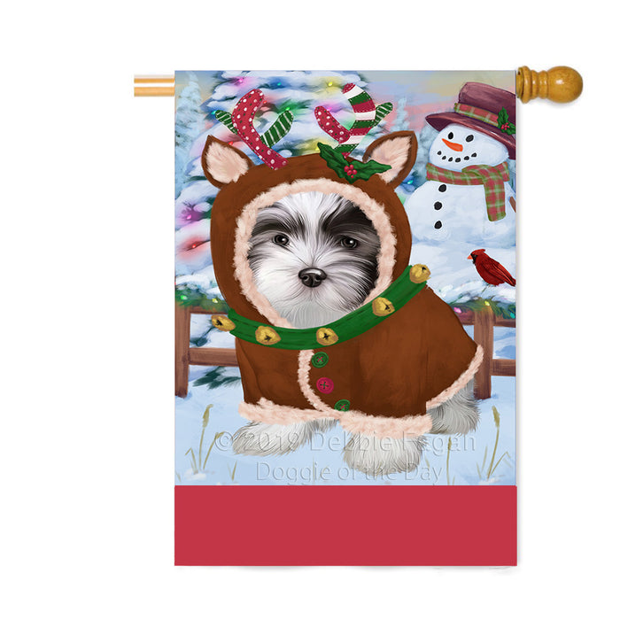 Personalized Gingerbread Candyfest Malti Tzu Dog Custom House Flag FLG63882