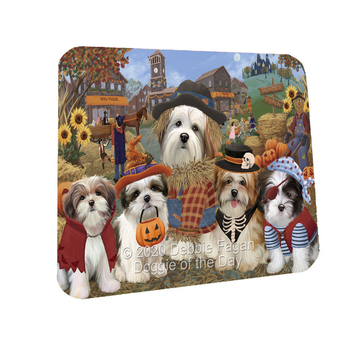 Halloween 'Round Town Malti Tzu Dogs Coasters Set of 4 CSTA57951
