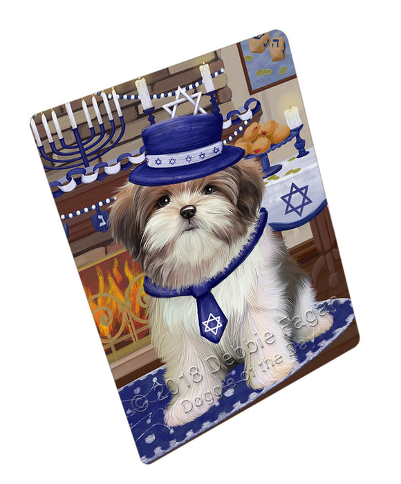 Happy Hanukkah  Malti Tzu Dogs Refrigerator / Dishwasher Magnet RMAG109872