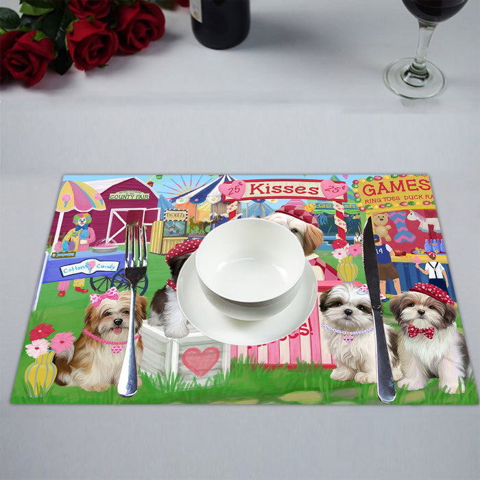 Carnival Kissing Booth Malti Tzu Dogs Placemat