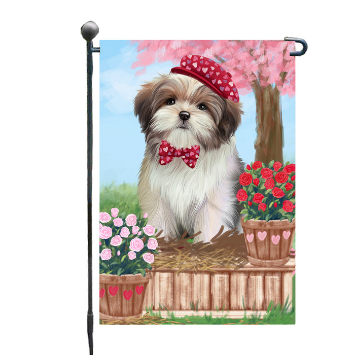 Personalized Rosie 25 Cent Kisses Malti Tzu Dog Custom Garden Flag GFLG64746