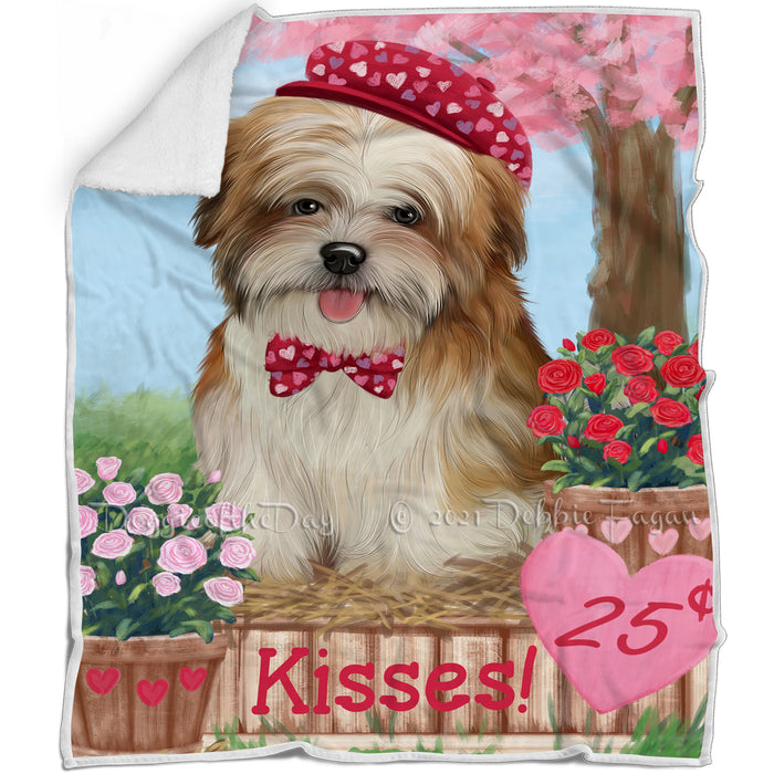 Rosie 25 Cent Kisses Malti Tzu Dog Blanket BLNKT123177