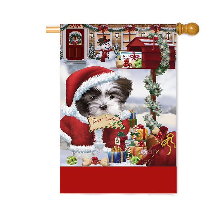 Personalized Happy Holidays Mailbox Malti Tzu Dog Christmas Custom House Flag FLG-DOTD-A60010