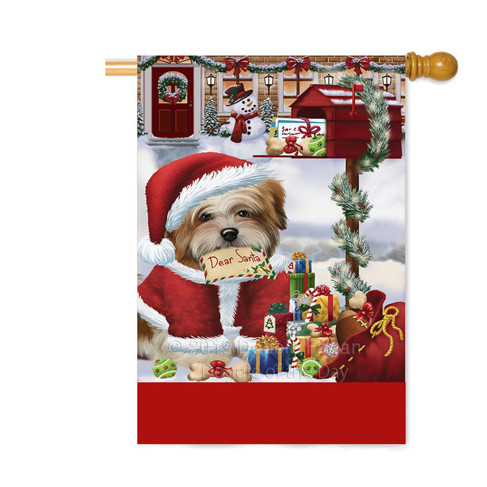 Personalized Happy Holidays Mailbox Malti Tzu Dog Christmas Custom House Flag FLG-DOTD-A60008