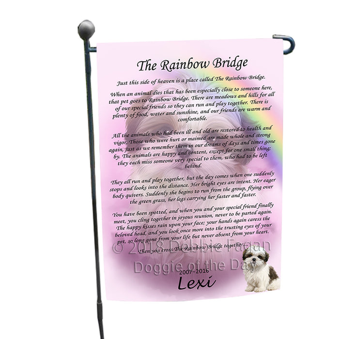 Rainbow Bridge Malti Tzu Dog Garden Flag GFLG56218
