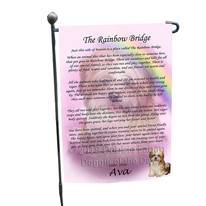 Rainbow Bridge Malti Tzu Dog Garden Flag GFLG56219
