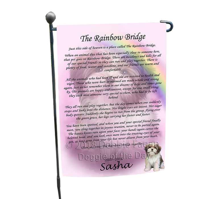 Rainbow Bridge Malti Tzu Dog Garden Flag GFLG56220