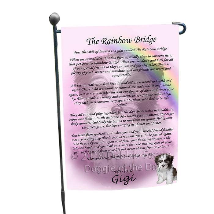 Rainbow Bridge Malti Tzu Dog Garden Flag GFLG56221
