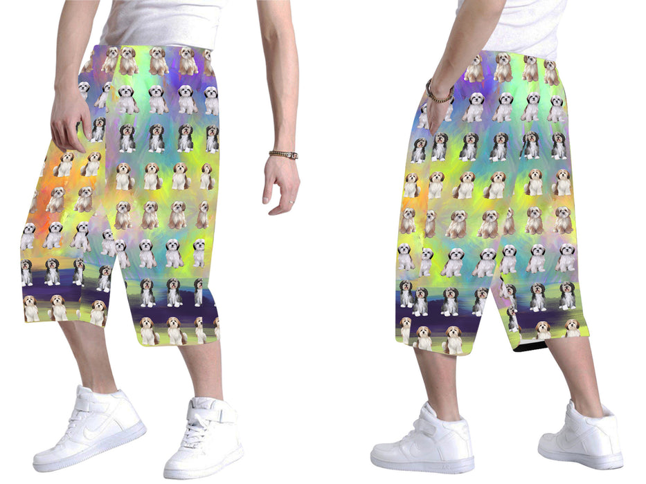 Paradise Wave Malti Tzu Dogs All Over Print Men's Baggy Shorts