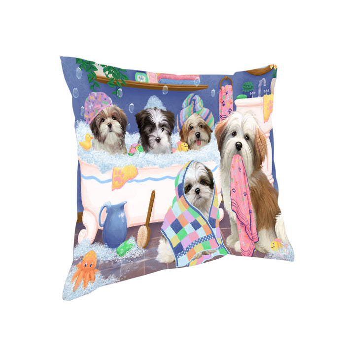 Rub A Dub Dogs In A Tub Malti Tzus Dog Pillow PIL81504