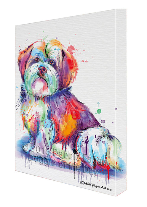Watercolor Malti Tzu Dog Canvas Print Wall Art Décor CVS136268