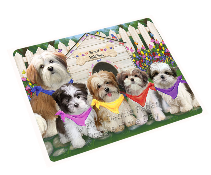 Spring Dog House Malti Tzus Dog Tempered Cutting Board C53610