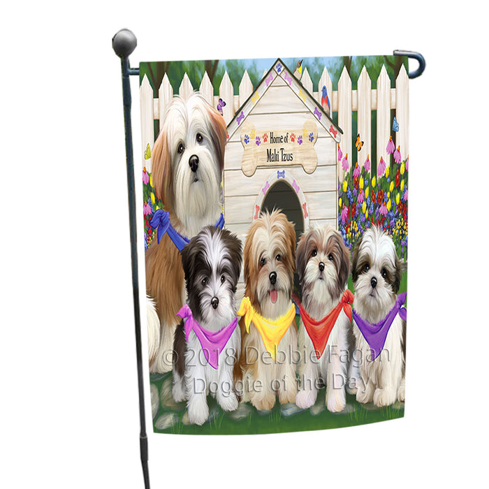 Spring Dog House Malti Tzus Dog Garden Flag GFLG49743