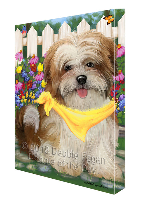 Spring Floral Malti Tzu Dog Canvas Wall Art CVS64987