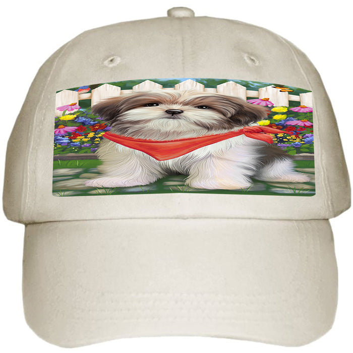 Spring Floral Malti Tzu Dog Ball Hat Cap HAT53481