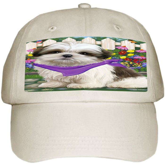 Spring Floral Malti Tzu Dog Ball Hat Cap HAT53484