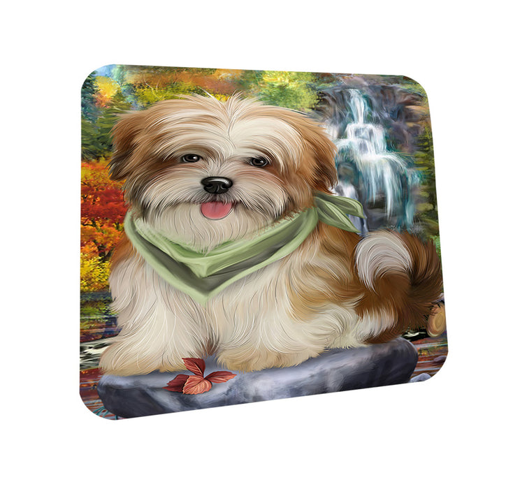 Scenic Waterfall Malti Tzu Dog Coasters Set of 4 CST50140