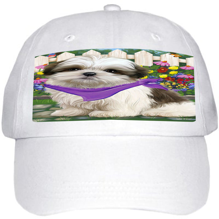 Spring Floral Malti Tzu Dog Ball Hat Cap HAT53484