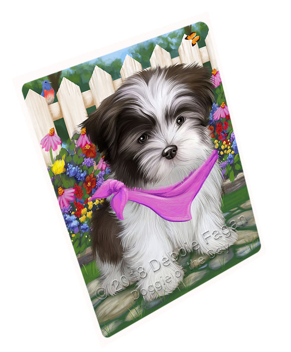 Spring Floral Malti Tzu Dog Large Refrigerator / Dishwasher Magnet RMAG59244