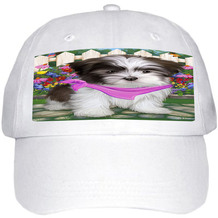 Spring Floral Malti Tzu Dog Ball Hat Cap HAT53487