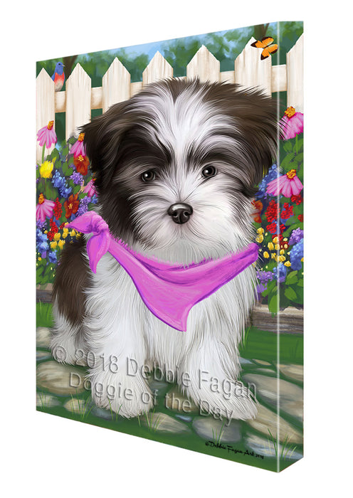 Spring Floral Malti Tzu Dog Canvas Wall Art CVS65014