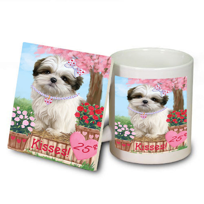 Rosie 25 Cent Kisses Malti Tzu Dog Mug and Coaster Set MUC55962
