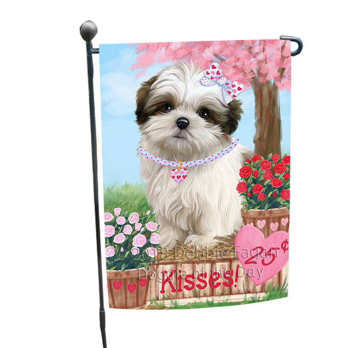 Rosie 25 Cent Kisses Malti Tzu Dog Garden Flag GFLG56518