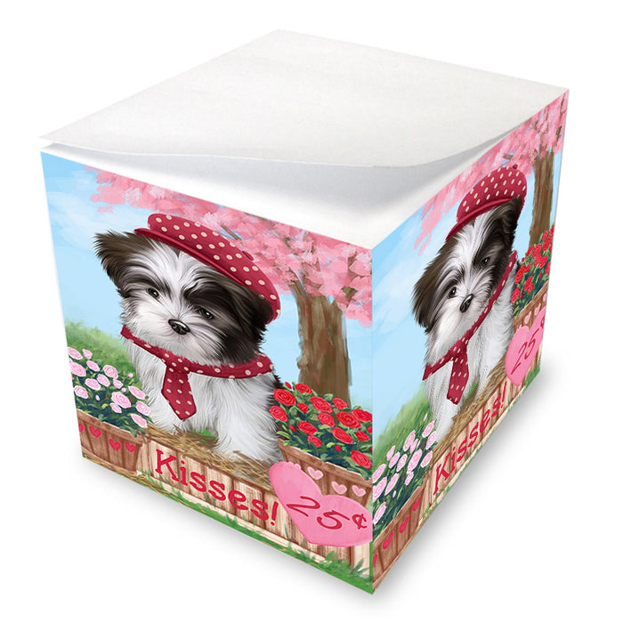 Rosie 25 Cent Kisses Malti Tzu Dog Note Cube NOC54043