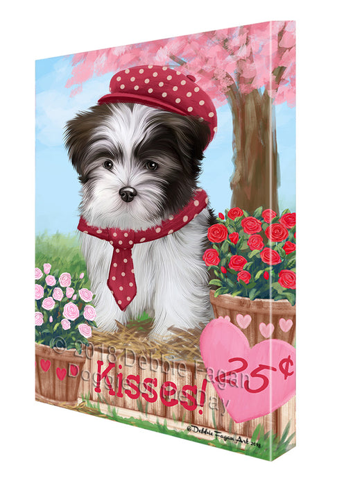 Rosie 25 Cent Kisses Malti Tzu Dog Canvas Print Wall Art Décor CVS125963