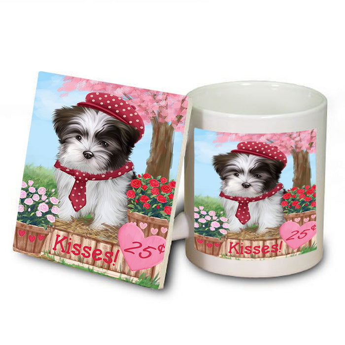 Rosie 25 Cent Kisses Malti Tzu Dog Mug and Coaster Set MUC55963